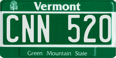 VT license plate CNN520