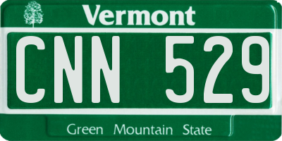 VT license plate CNN529