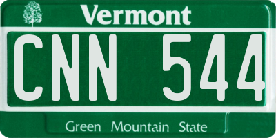VT license plate CNN544