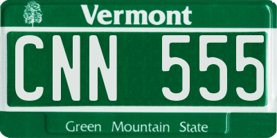 VT license plate CNN555