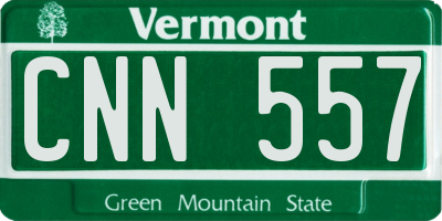 VT license plate CNN557