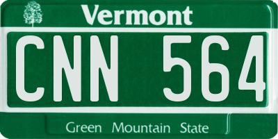 VT license plate CNN564
