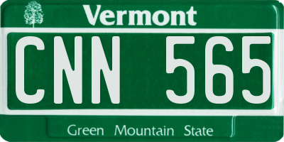 VT license plate CNN565
