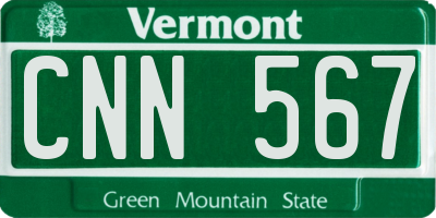 VT license plate CNN567