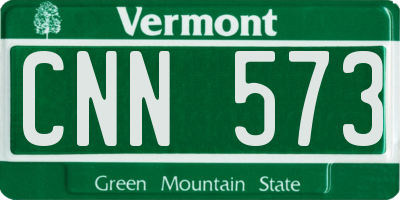 VT license plate CNN573