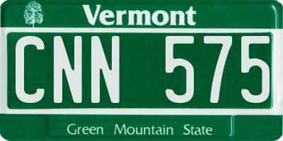 VT license plate CNN575