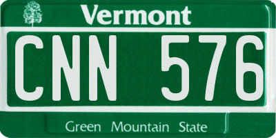 VT license plate CNN576