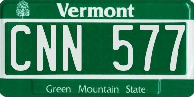 VT license plate CNN577