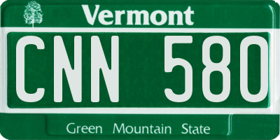 VT license plate CNN580