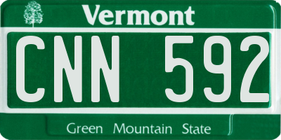 VT license plate CNN592