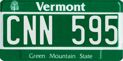 VT license plate CNN595