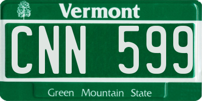 VT license plate CNN599