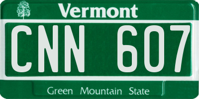VT license plate CNN607