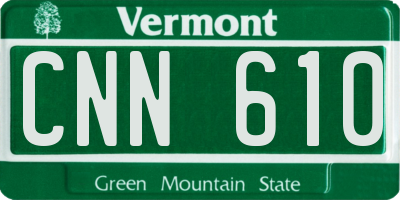 VT license plate CNN610