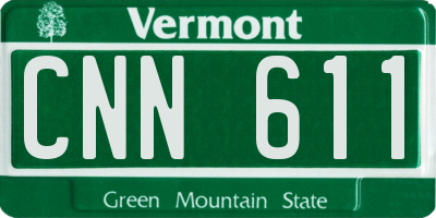 VT license plate CNN611