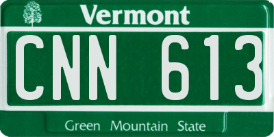 VT license plate CNN613
