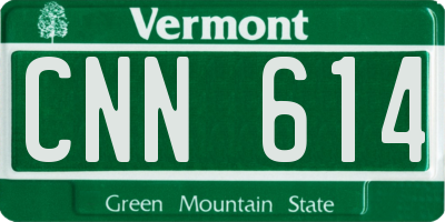 VT license plate CNN614
