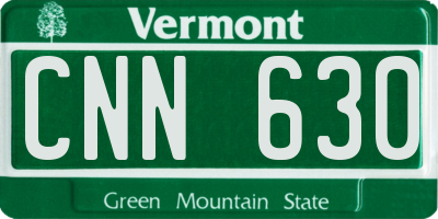 VT license plate CNN630