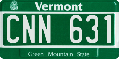 VT license plate CNN631