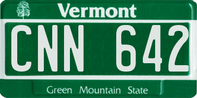 VT license plate CNN642