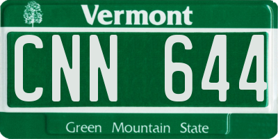 VT license plate CNN644