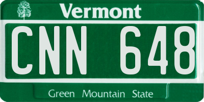 VT license plate CNN648