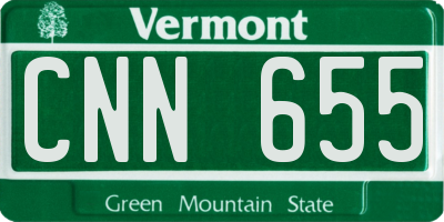 VT license plate CNN655
