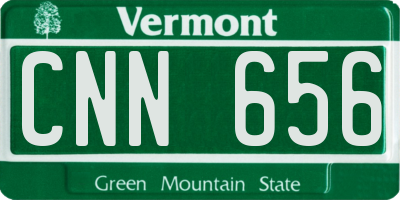VT license plate CNN656