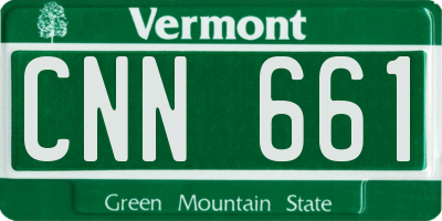 VT license plate CNN661