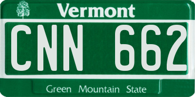 VT license plate CNN662