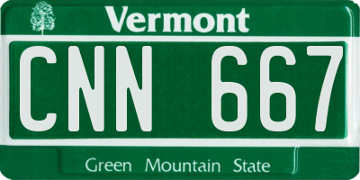 VT license plate CNN667