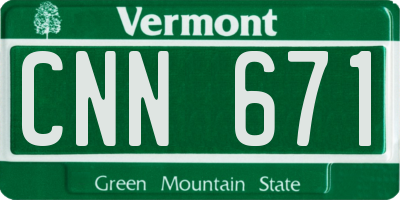 VT license plate CNN671