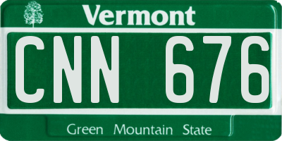 VT license plate CNN676
