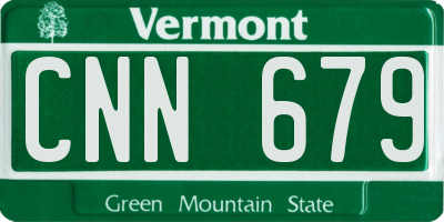 VT license plate CNN679