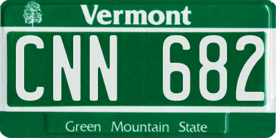 VT license plate CNN682