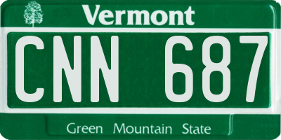 VT license plate CNN687