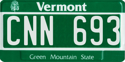 VT license plate CNN693