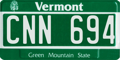 VT license plate CNN694