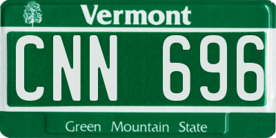 VT license plate CNN696