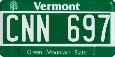 VT license plate CNN697