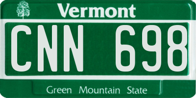 VT license plate CNN698