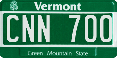 VT license plate CNN700