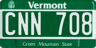 VT license plate CNN708