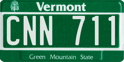VT license plate CNN711