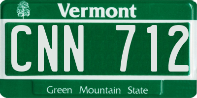 VT license plate CNN712