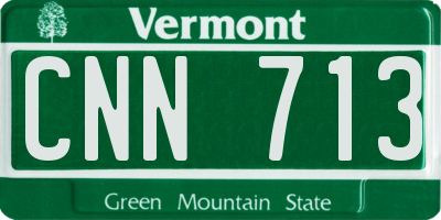 VT license plate CNN713