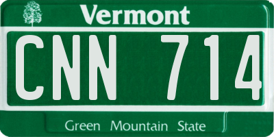 VT license plate CNN714