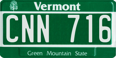 VT license plate CNN716
