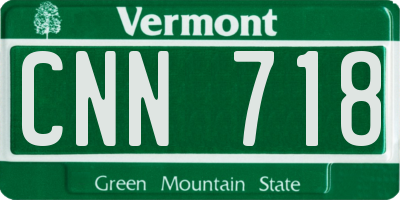 VT license plate CNN718
