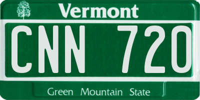 VT license plate CNN720